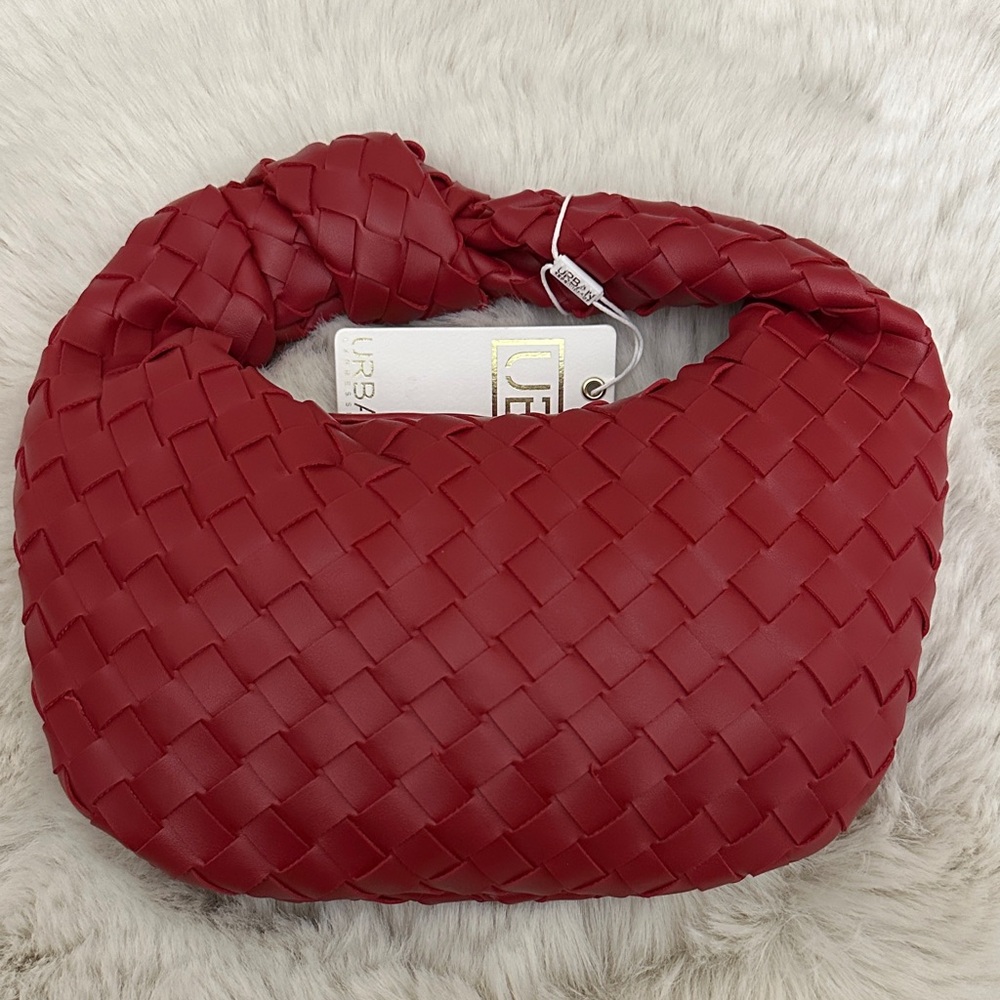Urban Expressions Red Woven Hobo Bag